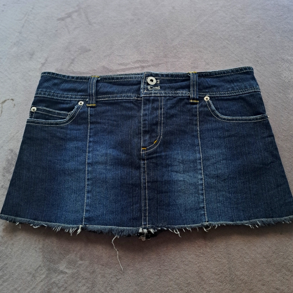Sz 7 Bongo dark wash denim miniskirt